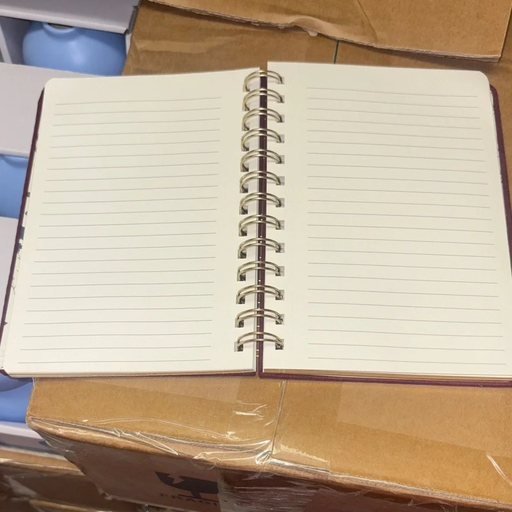 5/$10 New item.. Burgundy Spiral Journal with Gold Floral Design